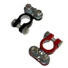 Laden Sie das Bild in den Galerie-Viewer, 2Stk Positiv- und Negativ-Autobatterieklemmen - Klemmenverbinder / Bride / Schelle