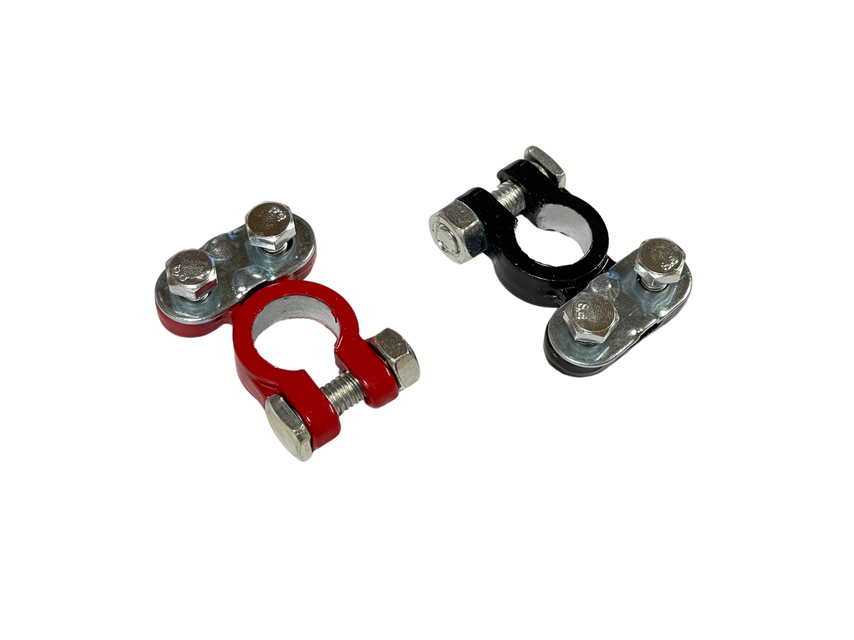 2pcs positive and negative car battery terminals - terminal connector / clamp