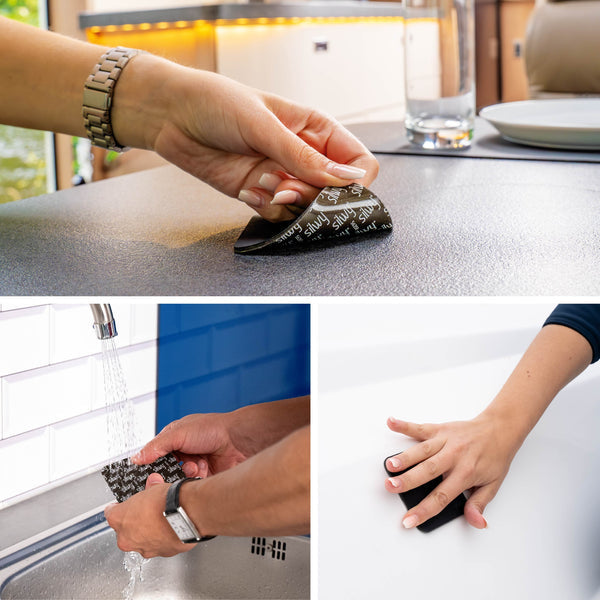 Profilattico magnetico Silwy per calici ANTHRAZIT incl. cuscinetto, grigio chiaro e antracite