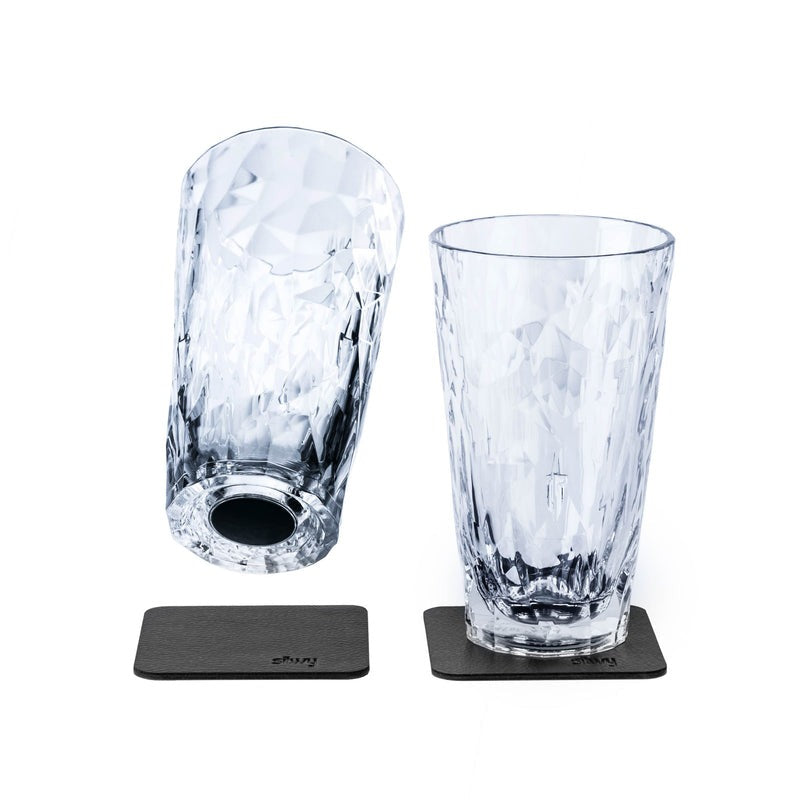 Silwy Verres en plastique magnétiques LONGDRINK (Transparent ou GREY)