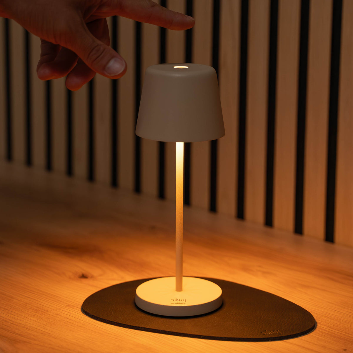Luce magnetica Silwy MONACO VERDE OLIVA con tovaglietta, vari colori