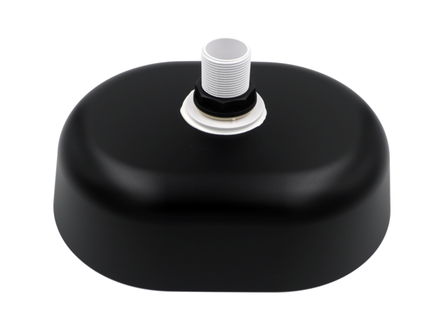 Waschbecken CASTAGNARI halboval aus Ocritech mit Druckablauf Farbe schwarz / weiss matt