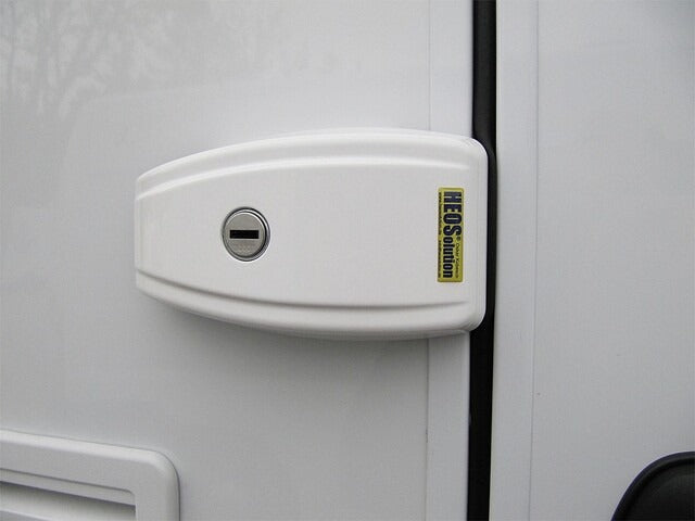 Serratura di sicurezza HEOSafe per botole di servizio e garage posteriore, bianco