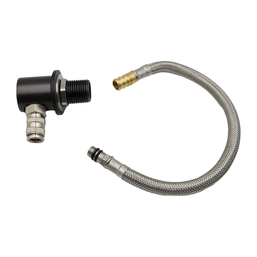 Presa a muro per Camper Queensize 90° incl. attacco rapido "Set doccia 2" [Dark Edition]