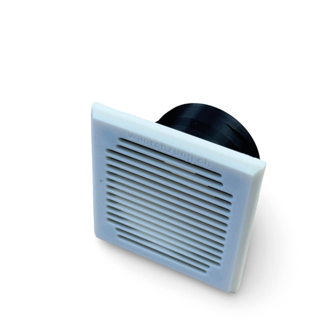 60mm Warmluftauslass Flach, Gitter aufklippbar Weiss