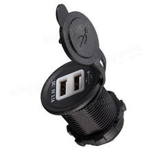 Laden Sie das Bild in den Galerie-Viewer, OHNE BELEUCHTUNG 12V USB-Port- Steckdose, 2x USB-A