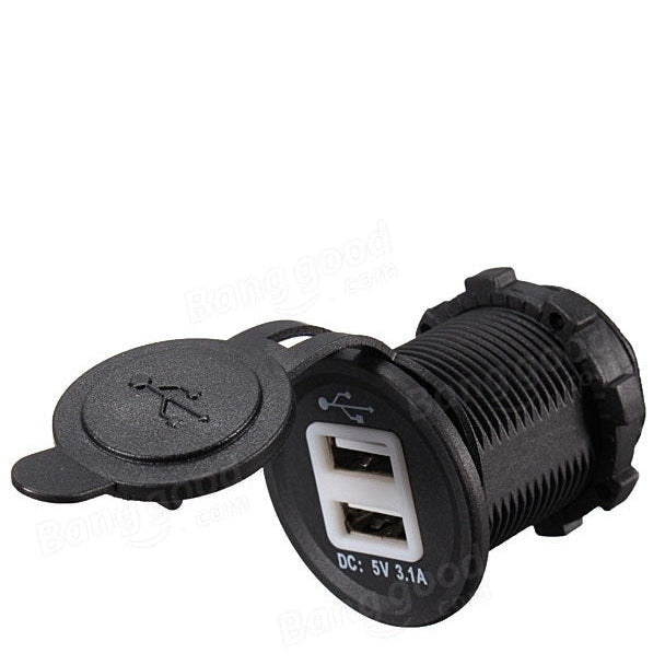SANS ÉCLAIRAGE Prise de courant 12V USB-Port, 2x USB-A