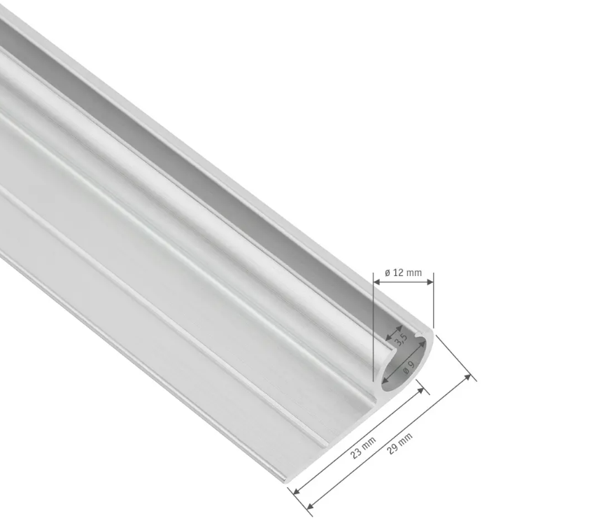Aluminium-Kederschiene „Single wall”