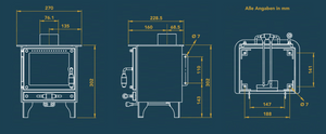 Tiny- Stove mit bis zu 3Kw Heizleistung, made in Switzerland