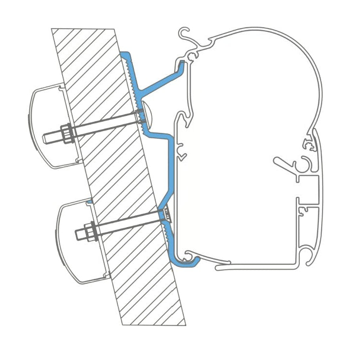 Dometic PerfectWall Adapter, for wall-mounted awnings, various vehicles