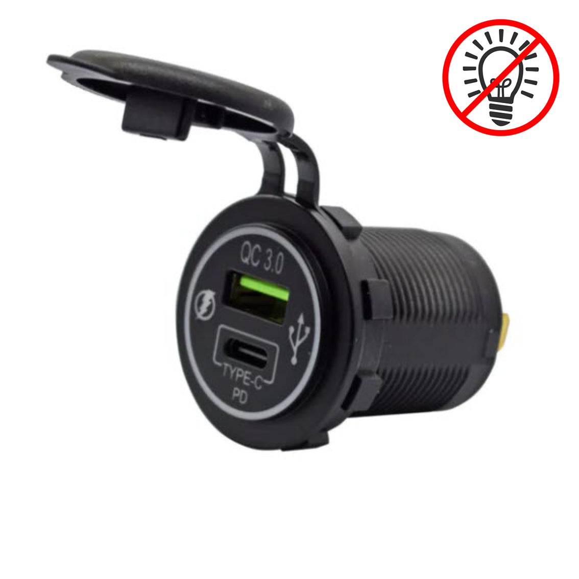OHNE BELEUCHTUNG USB und USB-C Port mit hoher Leistung, 36W