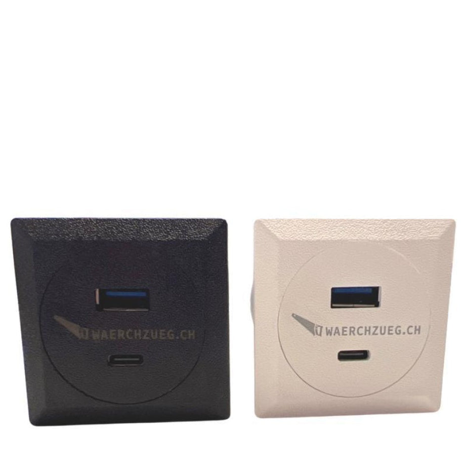 USB-A and USB-C without lighting, 12V, black or white