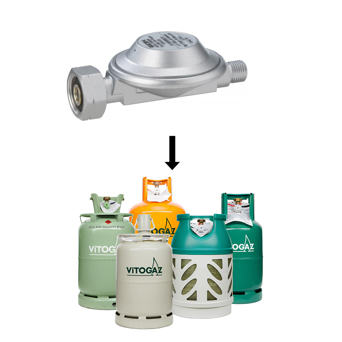 Druckregler 50 mbar, 1,5kg, A: G 1/4" links