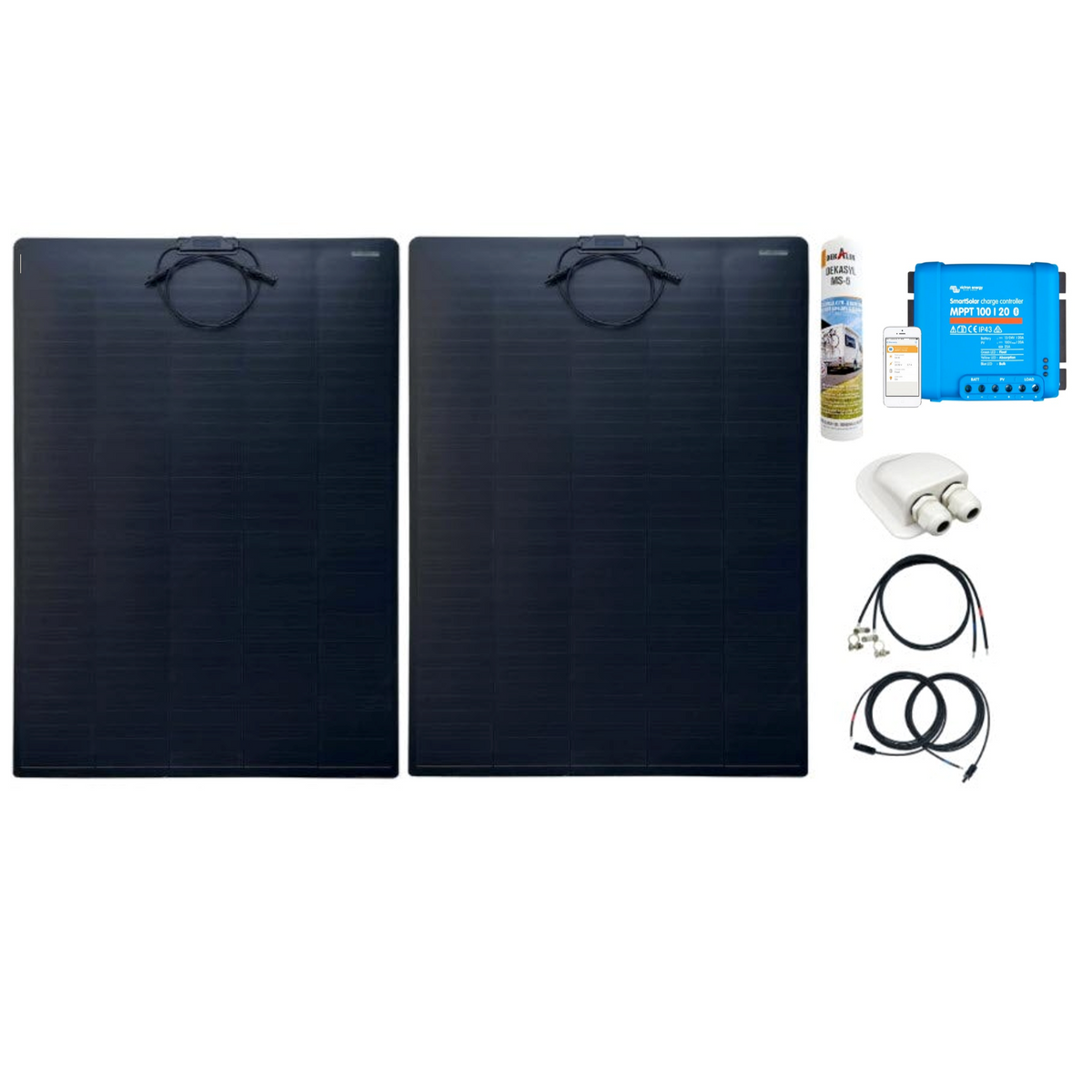 360 Watt Flexi Camping-car Système solaire, 12 Volt SET