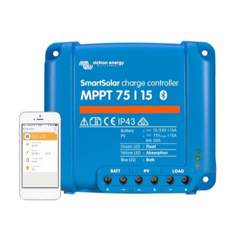 Victron Smartsolar MPPT Laderegler 12V oder 24V inklusiv Bluetooth, 15A, 20A, 30A, 50A