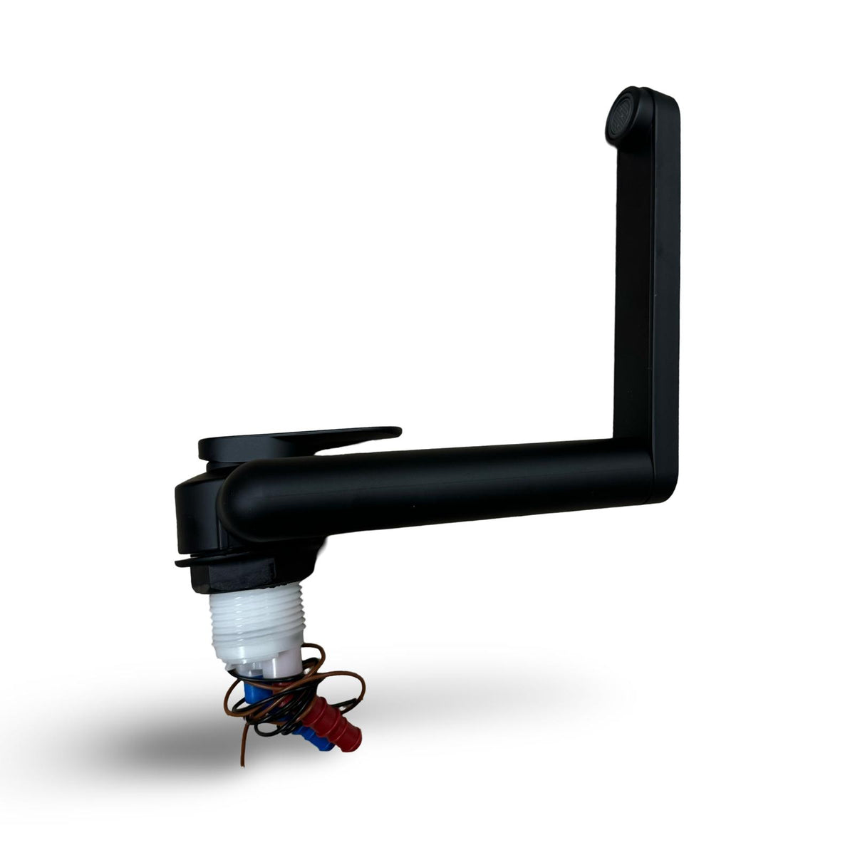 Rubinetto miscelatore Reich Twister nero, con interruttore a 12 V, acqua calda e fredda