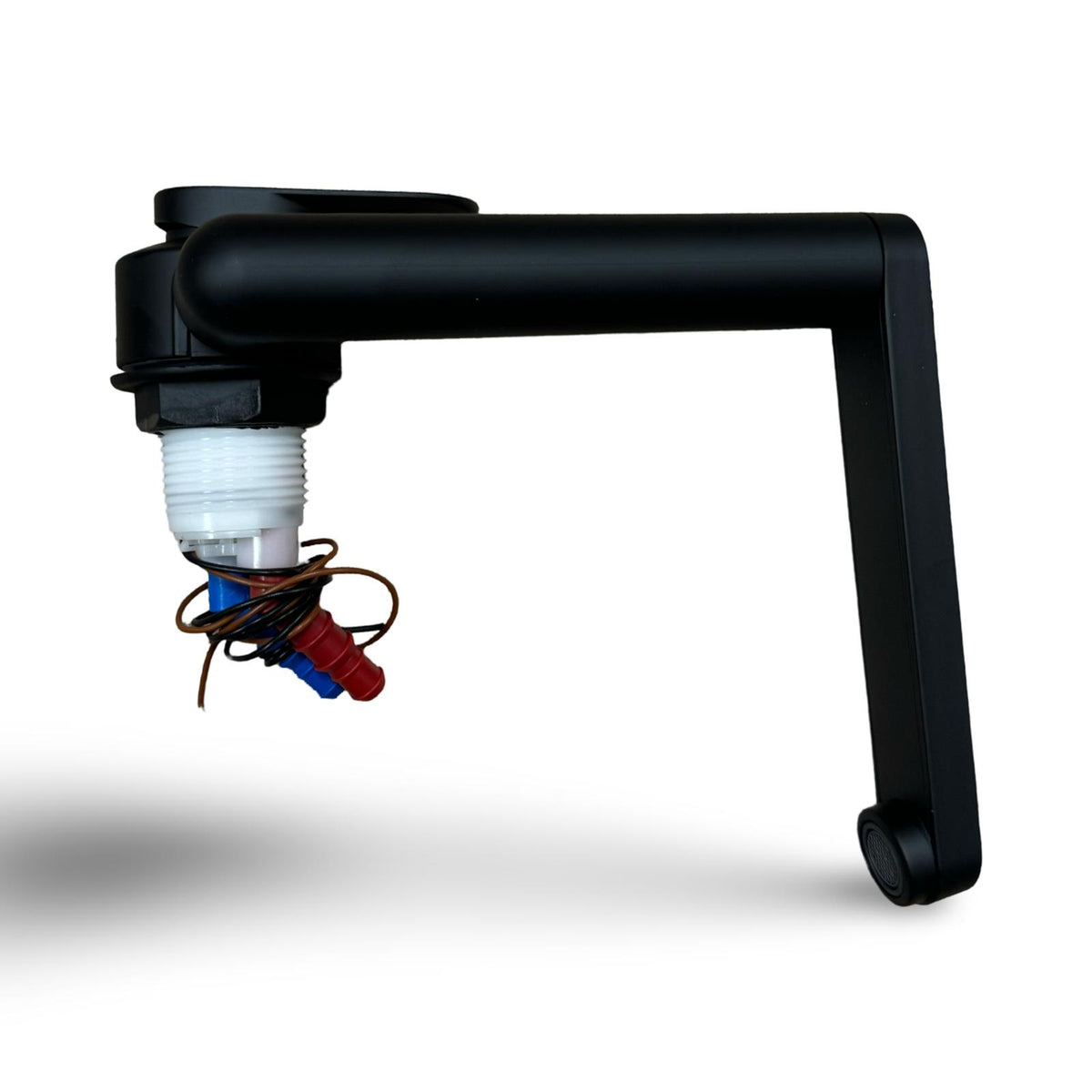 Rubinetto miscelatore Reich Twister nero, con interruttore a 12 V, acqua calda e fredda