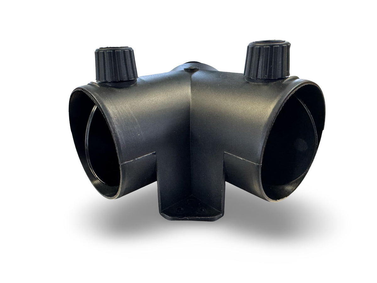 Y-Stück mit 2x Regelklappe Ø 60mm, manuelle Version