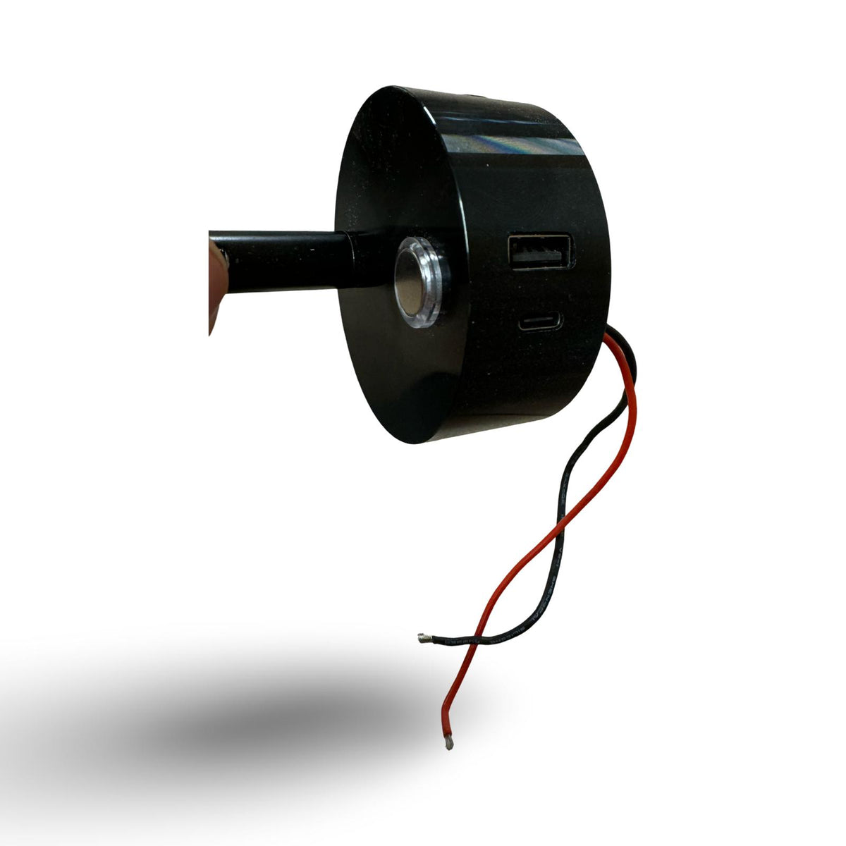 12V LED Spot dimmbar mit USB A und USB C, Warmweiss und Kaltweiss, Schwarz