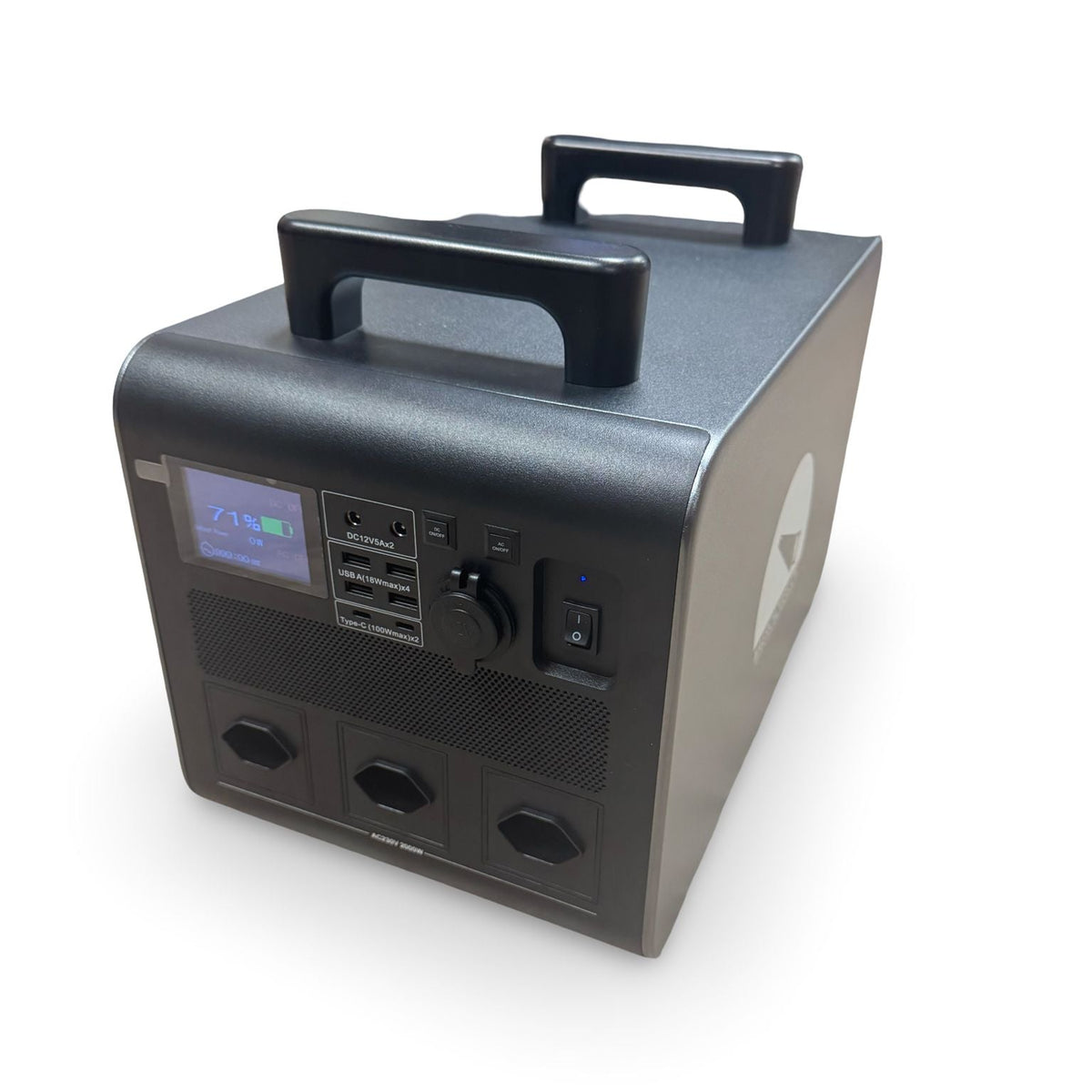 Powerbank 1920Wh avec convertisseur 230V 2000W, USB et allume-cigare, avec MPPT solaire