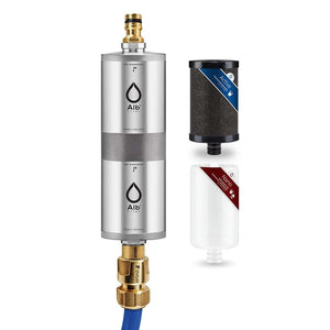 Alb Filter® FUSION Active+Nano Trinkwasserfilter | Camping-Set: Mobil GEKA inkl. Camping Koffer | Edelstahl Natur