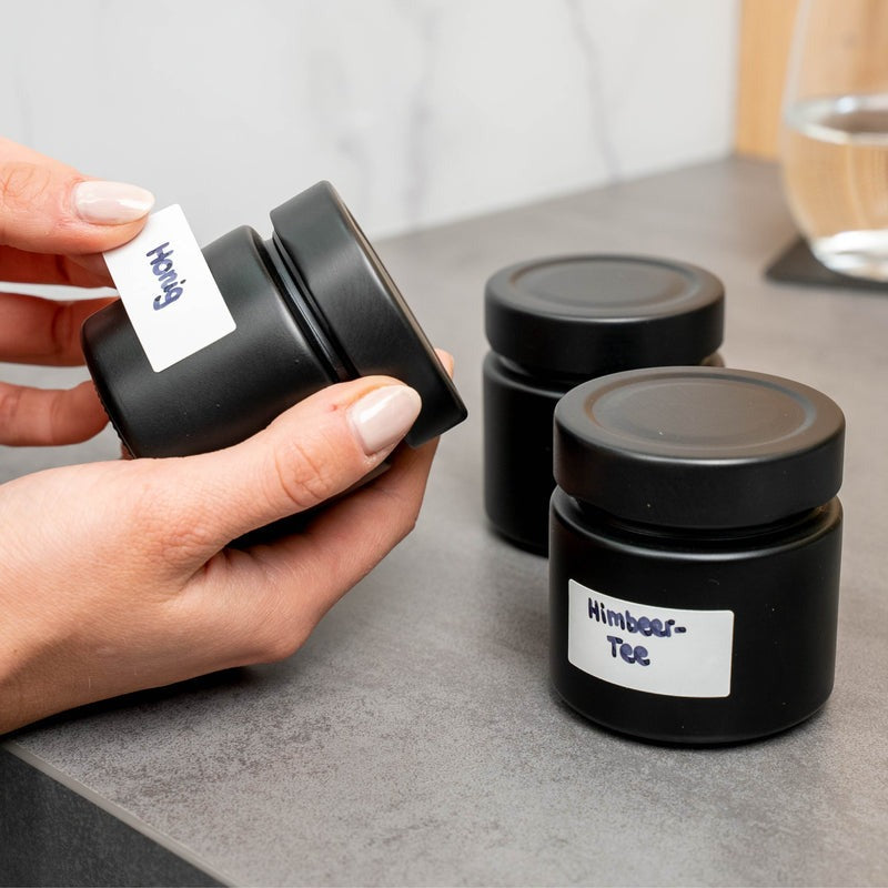 Silwy Pots à friandises magnétiques ALL BLACK 125 ml incl. barrette BLACK