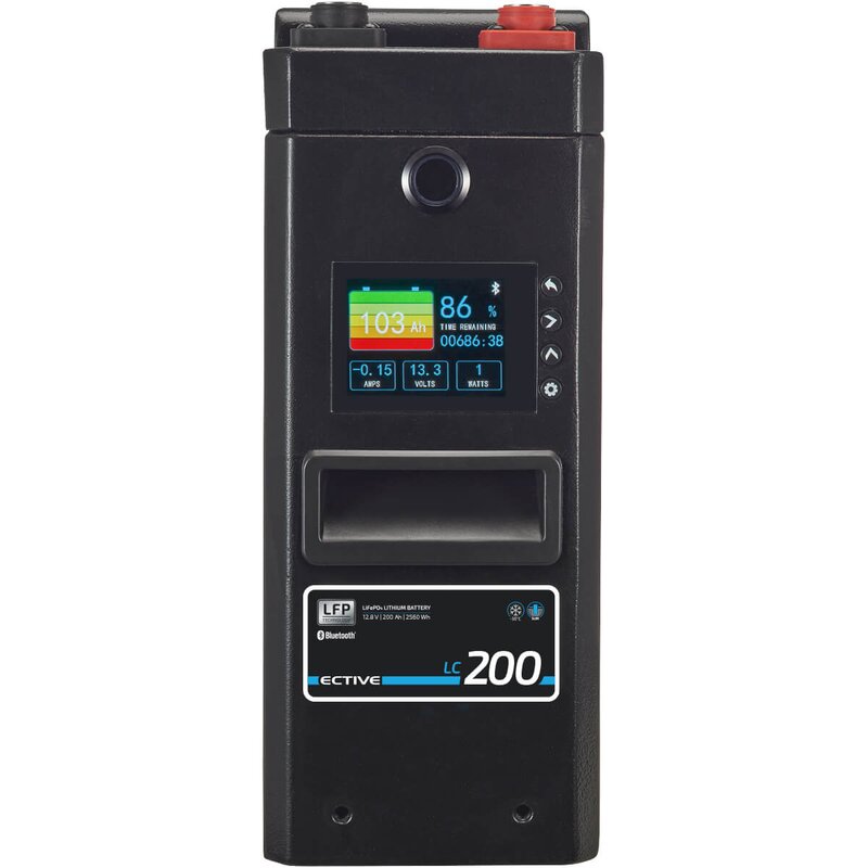 ECTIVE LC 200 SLIM LT Batteria di alimentazione al litio LiFePO4 12V da 200Ah
