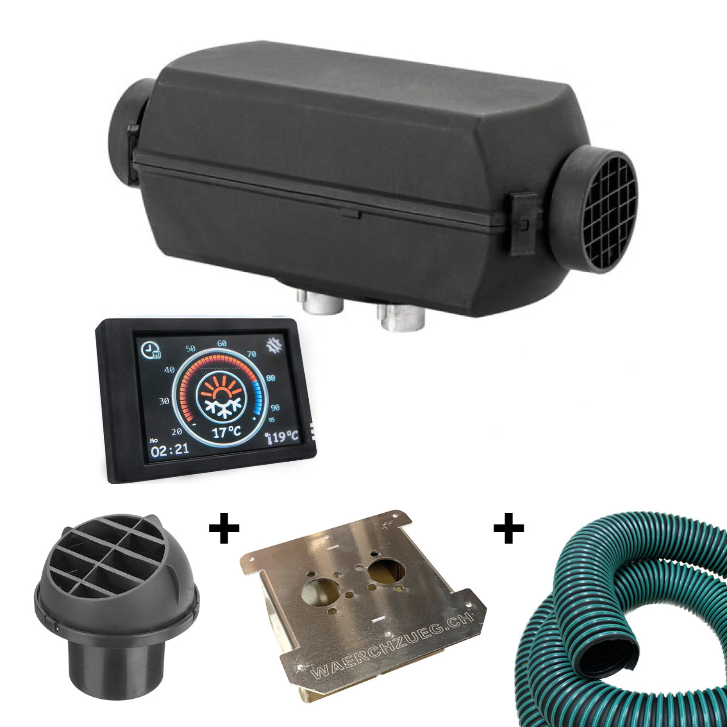 Autoterm-Air 2D KIT Diesel-Luftstandheizung 2kW, 12V inkl. Bedienteil PU-28 und Flansch