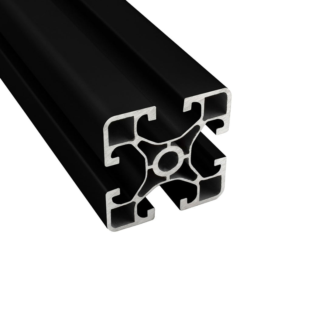 Aluprofil ECO, 40mm x 40mm, 1850mm lang, mit Nut, schwarz