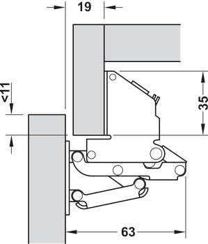 Hochklappscharnier Soft Closing System