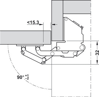 Hochklappscharnier Soft Closing System