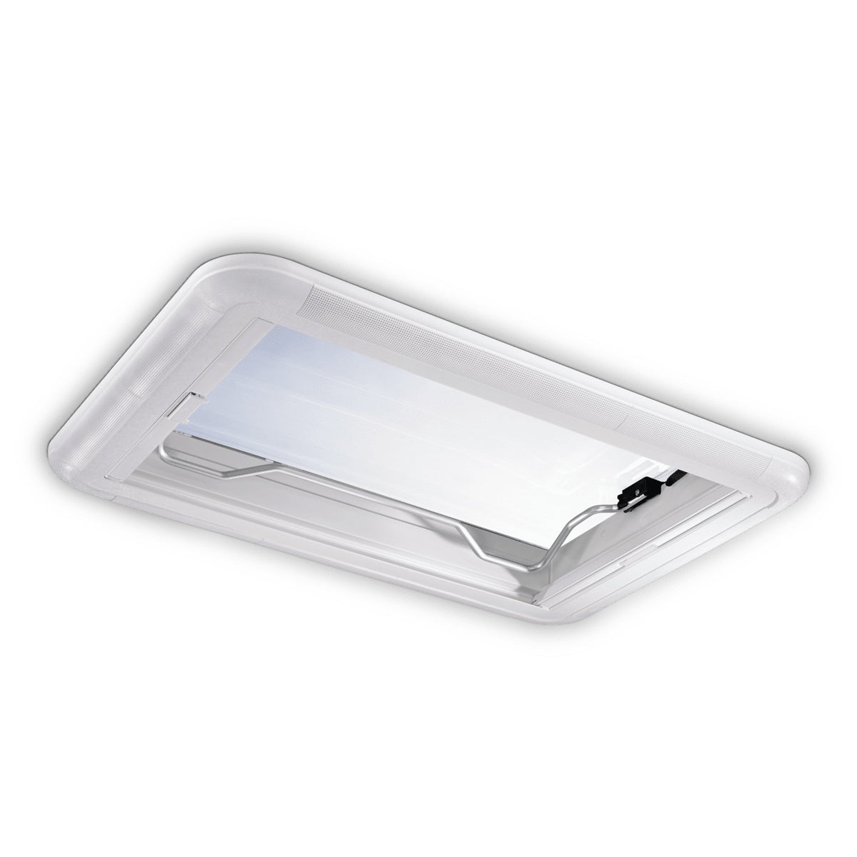 Cofano tetto Dometic Heki 2 De Luxe, 960x655 mm, con LED e vetro trasparente, con tenda a rullo combinata