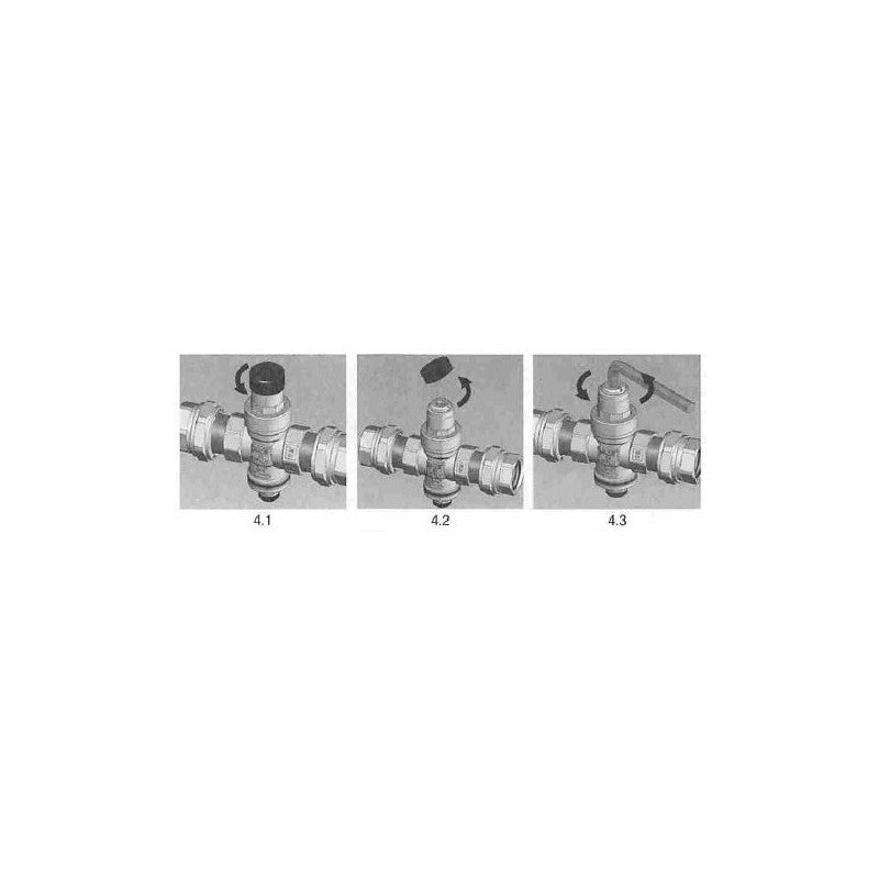 Détendeur réglable de 1 à 4 bars avec 2x embouts de tuyau 10mm