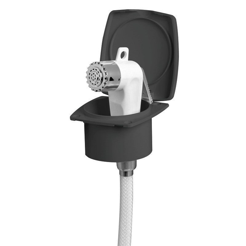 Douche Boris, noir Tuyau PVC 2,5 m