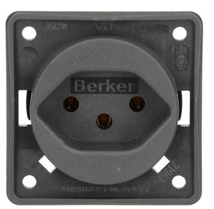 Steckdose 1x Typ 13 Apparat mit Frontplatte Berker Integro