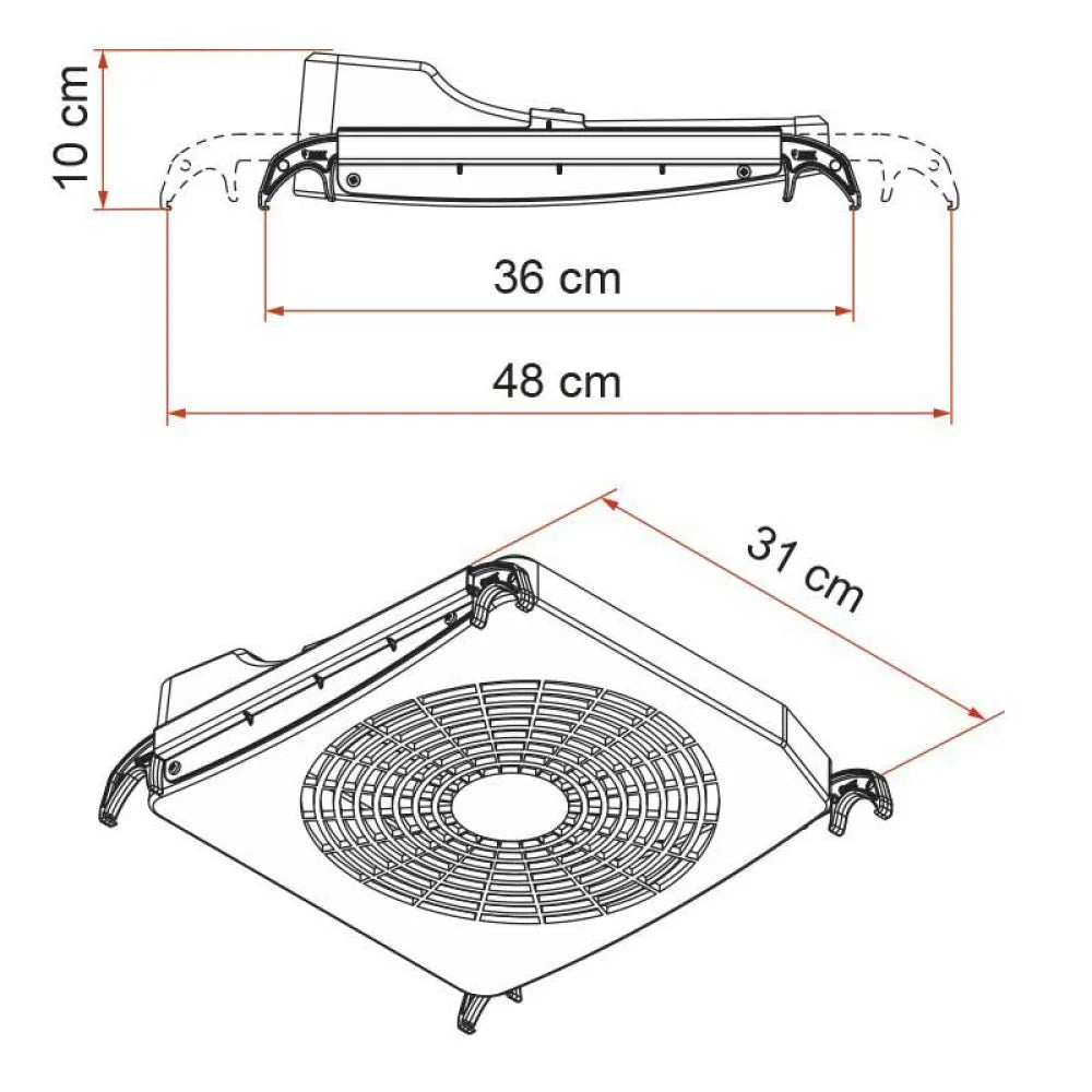 Fiamma Turbo Kit ventilatore 12 V per cofani tetto da 40 x 40 - 50 x 70 cm