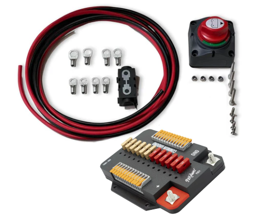 Connect-me Kit mit Sicherung und 2m Kabel, inkl. Sicherungshalter und Hauptschalter, Fusy Sicherungshalter