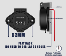 Laden Sie das Bild in den Galerie-Viewer, 12V USB-A und USB-C PD3 100W bis 20V, für Handy Schnellladung und Laptop geeignet, ohne Beleuchtung