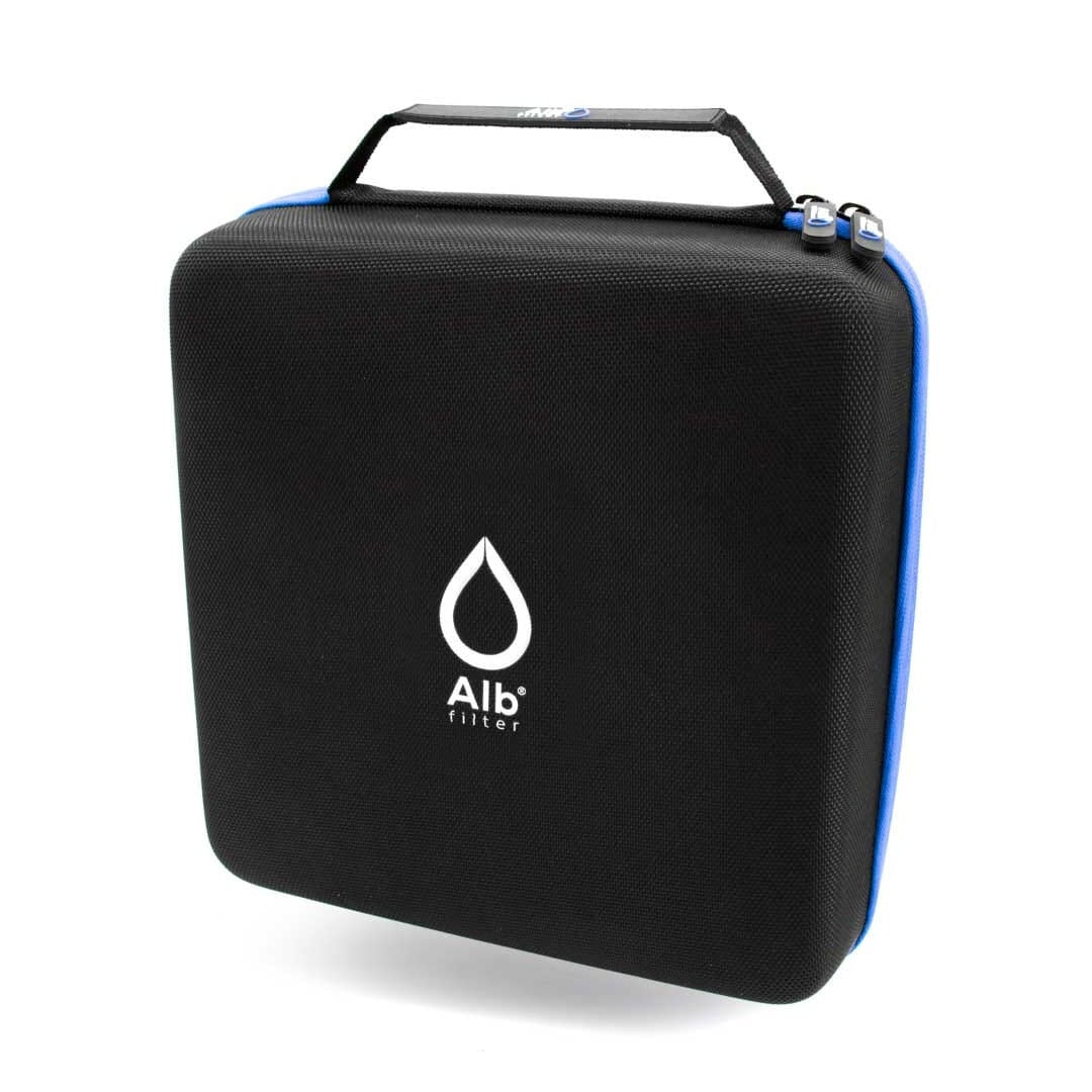 Alb Filter® FUSION Active+Nano Trinkwasserfilter | Camping-Set: Mobil GEKA inkl. Camping Koffer | Edelstahl Natur