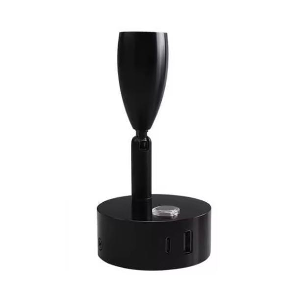 12V LED Spot dimmbar mit USB A und USB C, Warmweiss und Kaltweiss, Schwarz