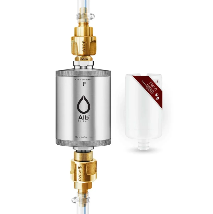 Alb Filter® TRAVEL Nano Edelstahl Trinkwasserfilter - Keimsperre für den Festeinbau