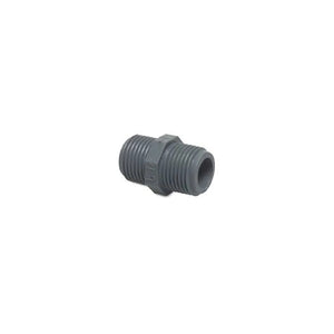 PP- Reduziernippel 1/2” AG x 3/8” AG - Grau