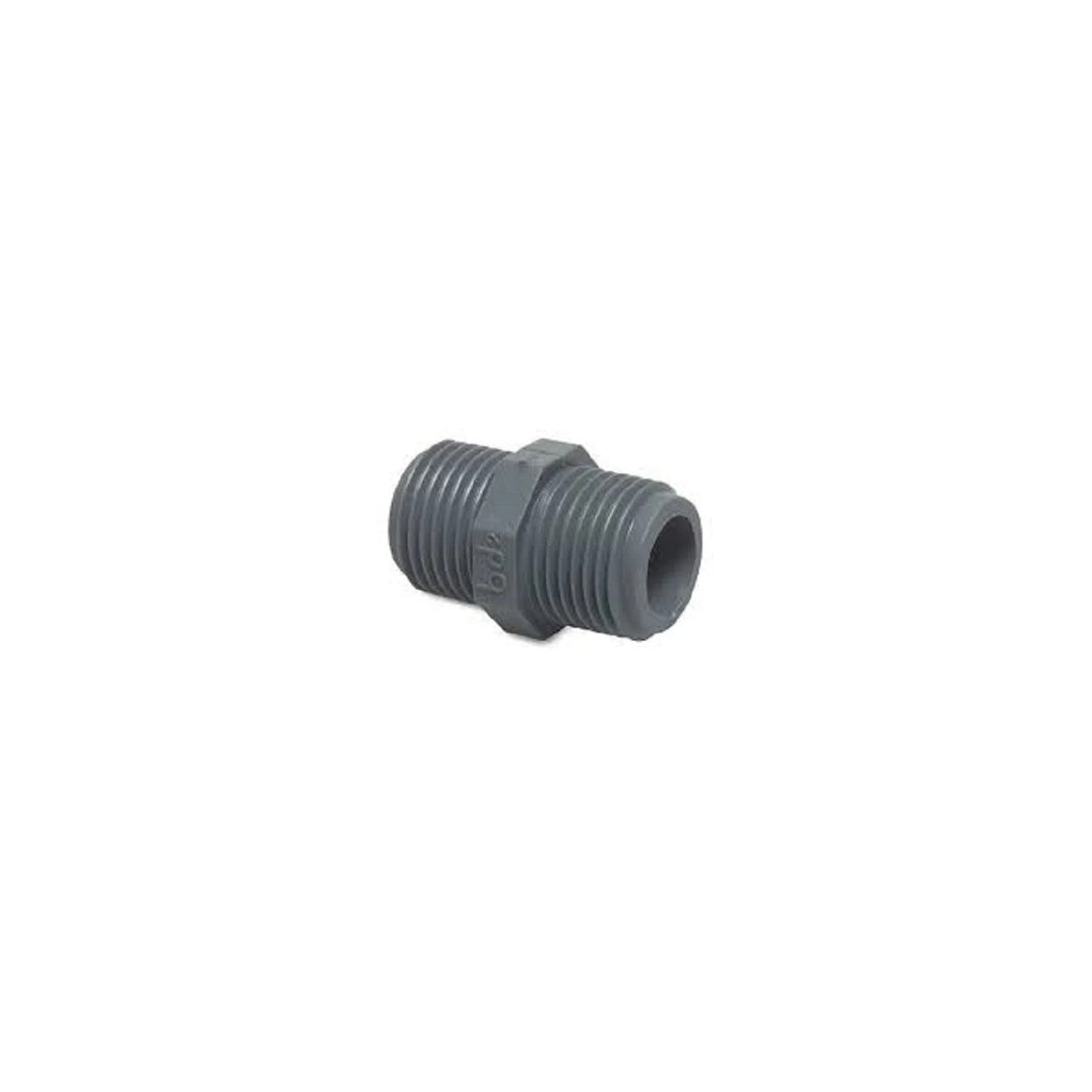 PP- Reduziernippel 1/2” AG x 3/8” AG - Grau