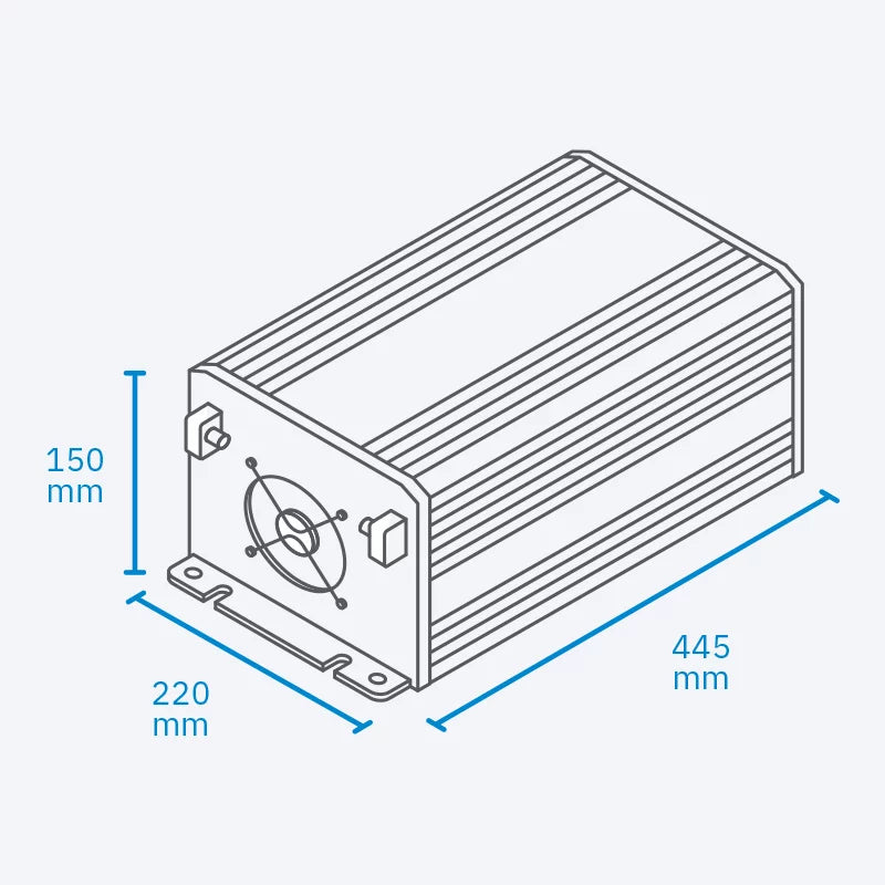 ECTIVE CSI 20 PRO 2000W/12V Sinus-Wechselrichter mit Netzvorrangschaltung und Ladegerät