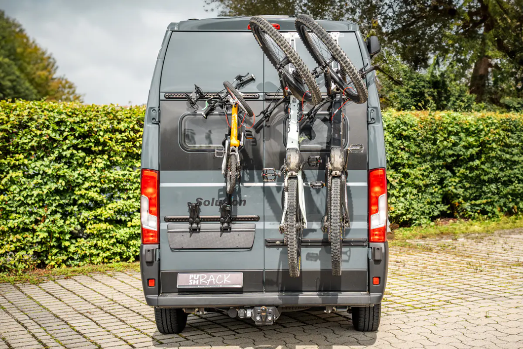 PUSHrack Veloträger V2 / Fahrradträger für fast alle Kastenwagentypen, E-Bike tauglich