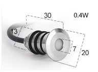 12V LED light, as indicator light or for wall unit / drawer lighting, waterproof