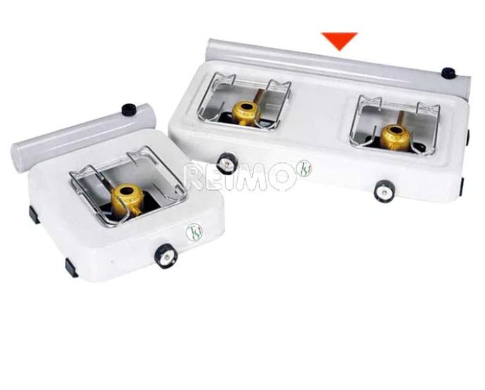 Cuisinière à alcool Mambo 2 feux, blanche, 2000W Réservoir de 0,8 litre