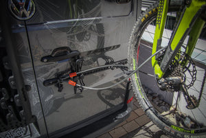 Veloträger Pushrack Schlosspunkt, um die Velos abzuschliessen