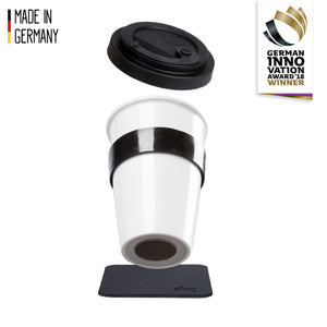 Porzellan TO-GO-CUP (Pad in BLACK)