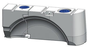Frischwassertank für Radkasten VW T5 / T6 Größe 65 Liter